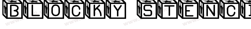 blocky stencil字体转换